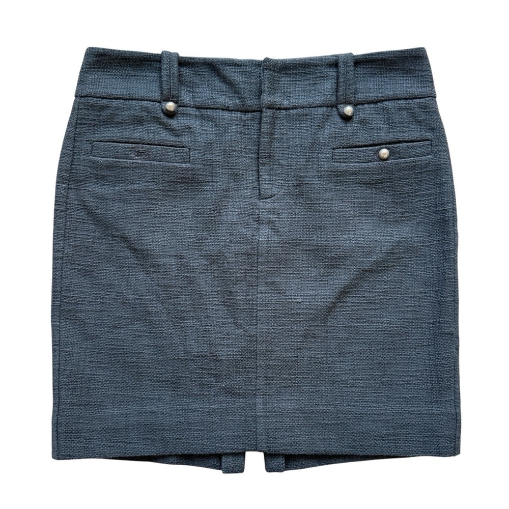 Club Monaco Textured Mini Skirt Neutral Charcoal Black Modern Minimalist Size 8